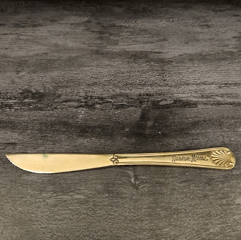 Vintage Neiman Marcus Gold-Plated Dessert Knife
